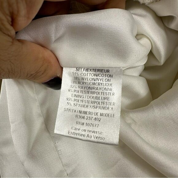 Alice + Olivia White Textured Boucle Tweed Jacket - Picture 15 of 16